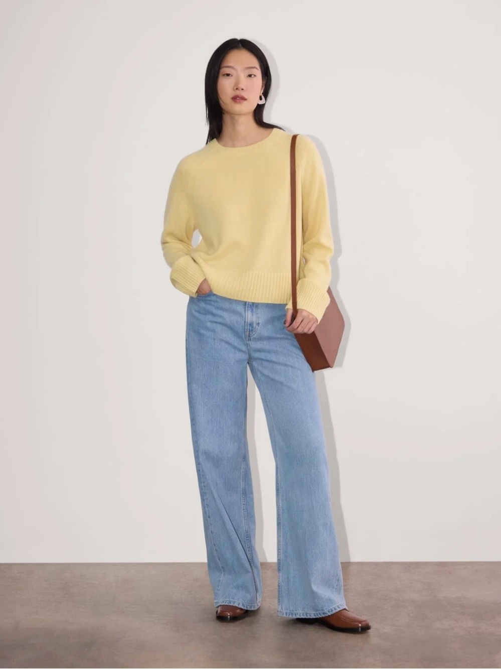 Everlane The Boxy Crew in Cashmere